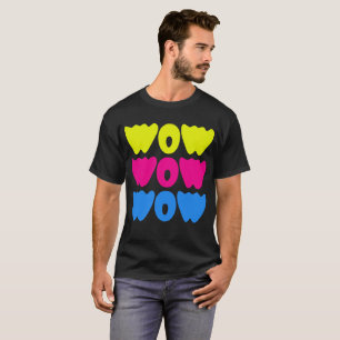 Modern colourful WOW MOM Saying Simple day T-Shirt