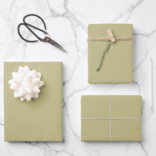 Modern Colours Earthy Green Wrapping Paper Sheets