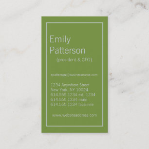 Modern Colours :: Green & Light Grey Business Card