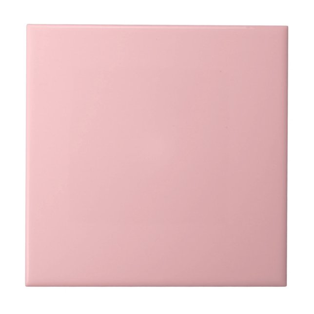 Modern Colours - Light Rosy Pink Ceramic Tile (Front)