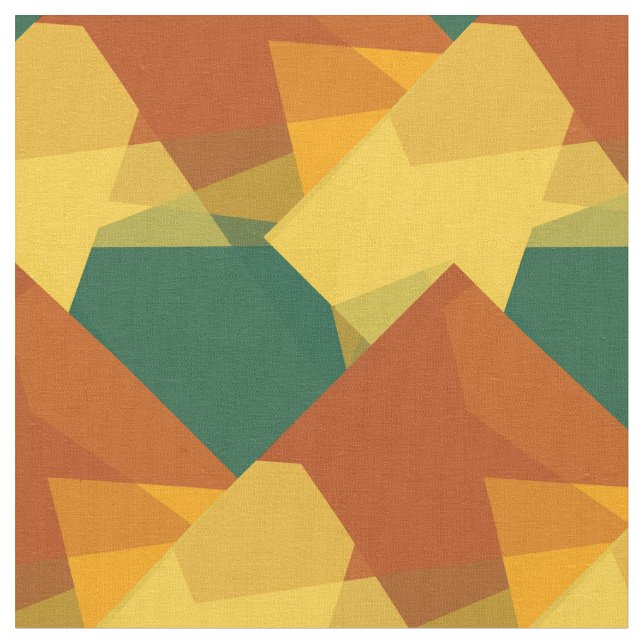 Modern Colours Mosaic Geometric Pattern #10 Fabric (Close Up)