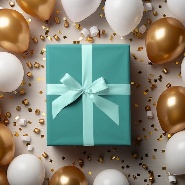 Modern Colours - Rich Teal Wrapping Paper Roll (Creator Uploaded)