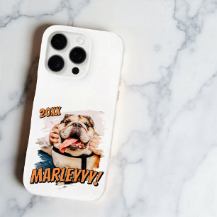 Modern Comic Simple Grunge Custom Pet Photo iPhone 16 Pro Case