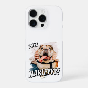 Modern Comic Simple Grunge Custom Pet Photo iPhone 16 Pro Case
