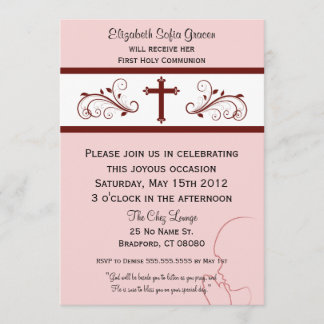 Modern Communion Invitations for Girls