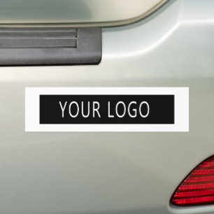 Modern Company Business Corporate Logo White Bumper Sticker