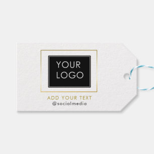 Modern Company Business Corporate Logo White    Gift Tags