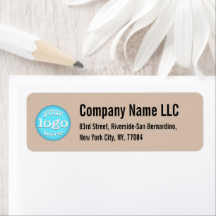 Modern Company Business Logo Coffee Return Address Return Address Label
