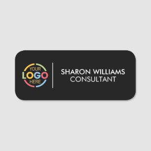 Modern Company Business Logo Employee Magnetic Name Tag