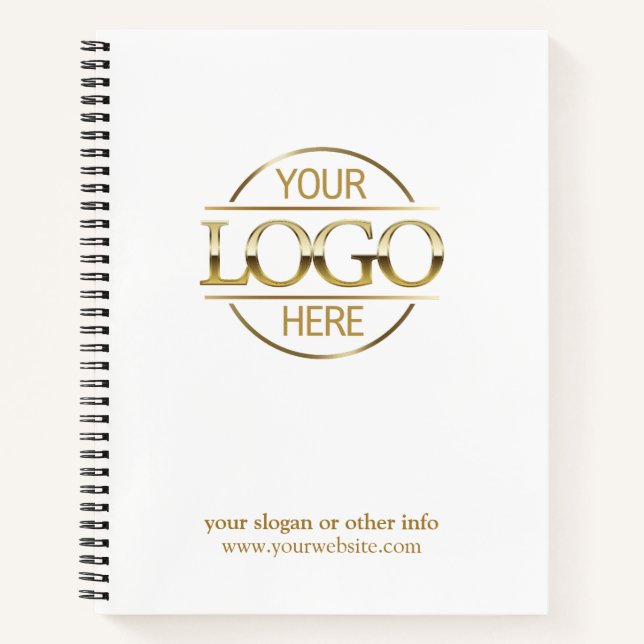 Modern Company Business Logo Promotional Gift Notebook (Front)