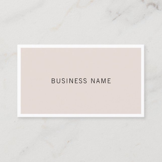 Modern Company Elegant Cool Simple Firm Plain Business Card (Front)