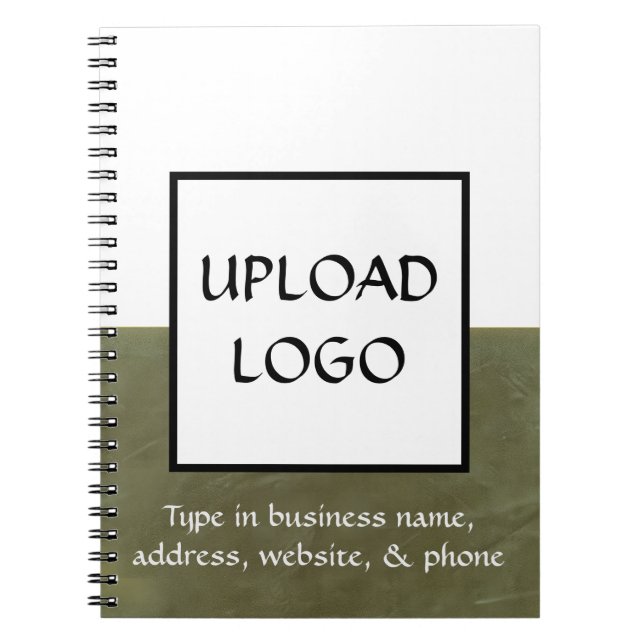 Modern Company Logo Construction Contractor Notebook (Front)