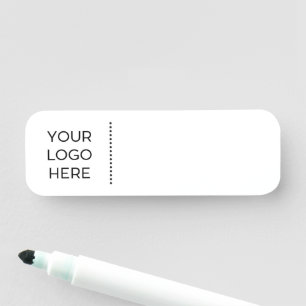 Modern Company Logo Employee Dry Erase Name Tag