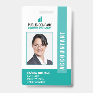 Modern Company Logo Photo Employee ID Badge