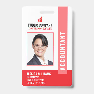 Modern Company Logo Photo Employee ID Badge