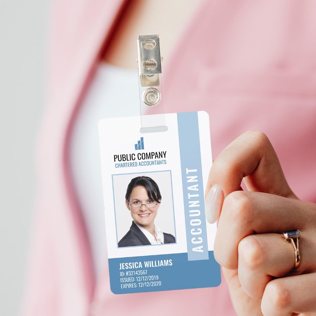 Modern Company Logo Photo Employee ID Badge (Creator Uploaded)