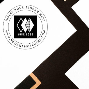 Modern Company Logo Round Promotional Business Self-inking Stamp