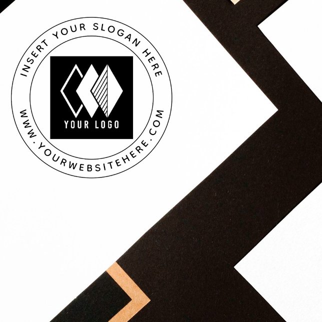 Modern Company Logo Round Promotional Business Self-inking Stamp (Creator Uploaded)