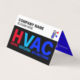 Modern Company Logo, Unique Professional HVAC  Business Card