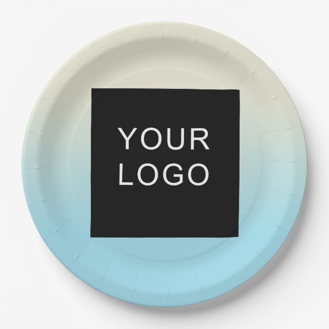 Modern Company Professional Business Logo Gradient Paper Plate (Front)
