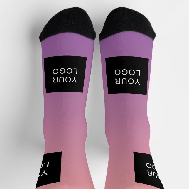 Modern Company Professional Business Logo Pink Socks (Top)