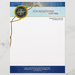 Modern Compass Legal Business Personalised Letterhead