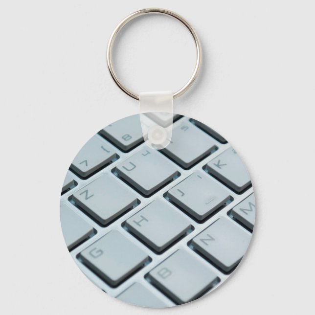 Modern Computer Keyboard Keys Key Ring (Front)