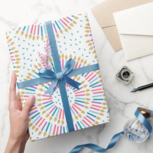 Modern Concentric Birthday Candles- Wrapping Paper