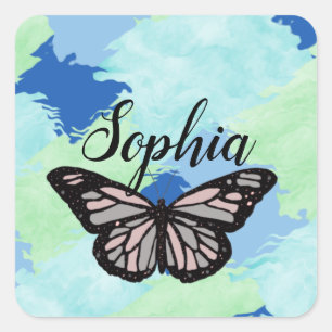Modern conceptual art square sticker