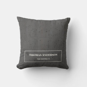 Modern Concrete White and Dark Grey Cushion