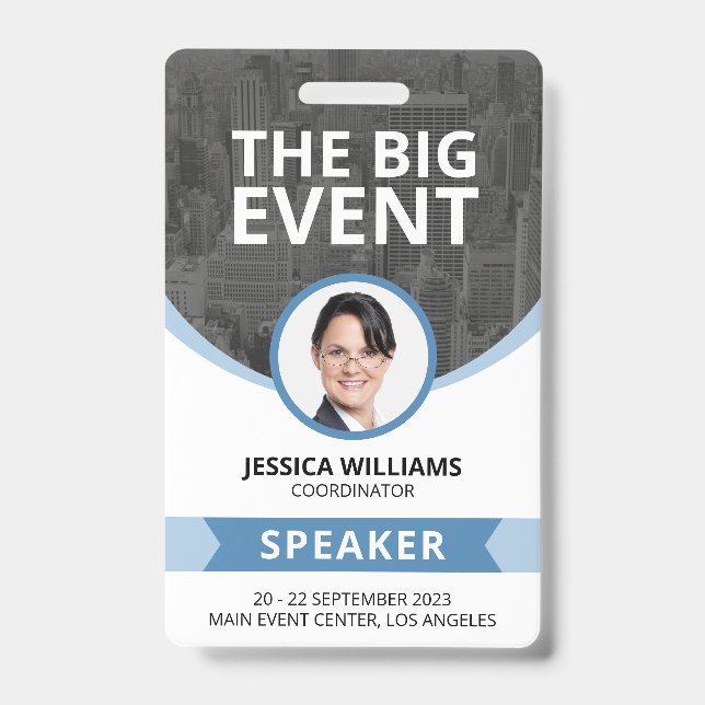 Modern Conference Event Guest Speaker ID Badge (Front)