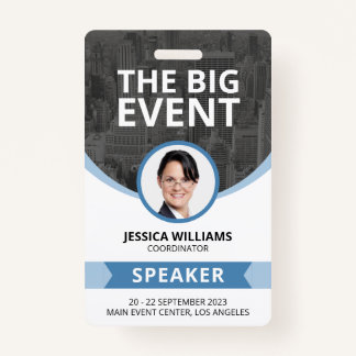 Modern Conference Event Guest Speaker ID ID Badge