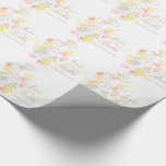 Modern confetti flower petals custom wedding wrap wrapping paper<br><div class="desc">Pretty wedding wrapping paper ideal for wrapping a very special gift to the newly weds or for wrapping wedding favours. Simple modern coral orange, yellow, and warm grey flower outline and graphic petals wedding gift wrap paper. Customise with bride and grooms name and wedding date. Uniquely designed by Sarah Trett....</div>