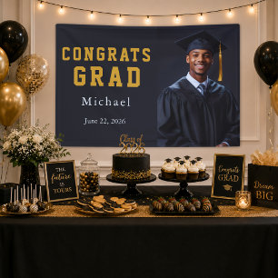 Modern Congrats Grad Class of 2026 Photo Banner