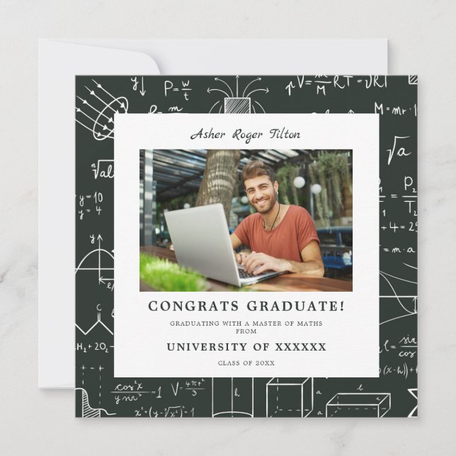 Modern Congrats Math Background Elements Graduate (Front)