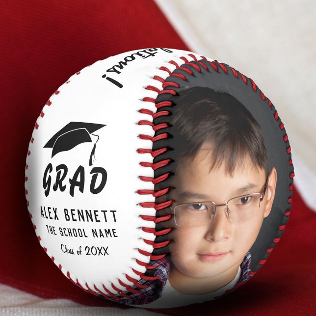 Modern Congratulations Graduate Graduation Photo Baseball (Creator Uploaded)