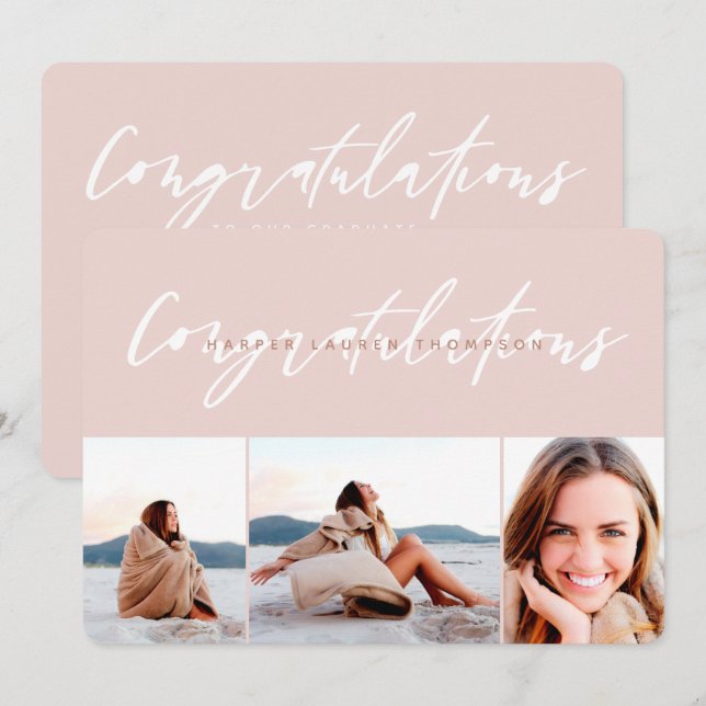 MODERN CONGRATULATIONS INVITATION (Front/Back)