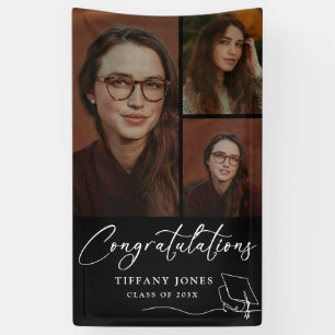 Modern Congratulations Photo Graduation Party Banner