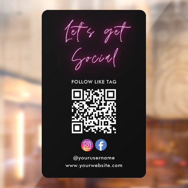 Modern Connect With Us Instagram Facebook Qr Code (Sheet 2)