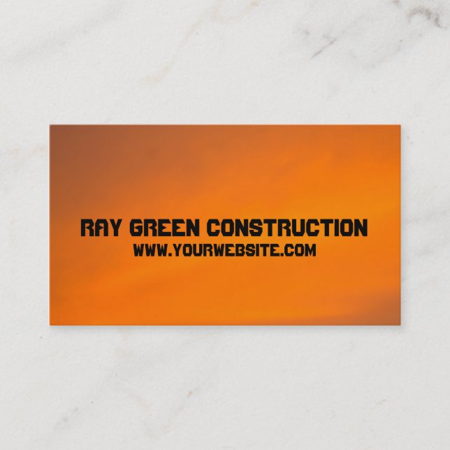 Modern Construction Business Card (Front)