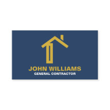 Modern Construction Business Card with QR Code