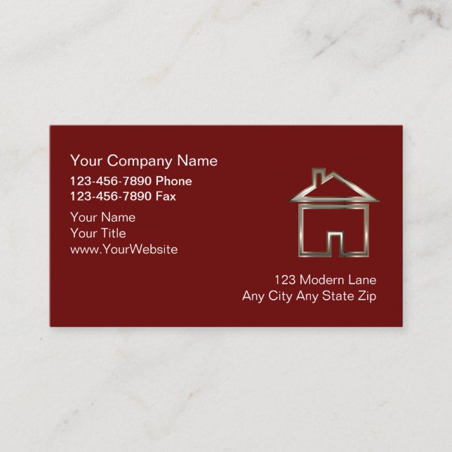 Modern Construction Business Cards (Front)