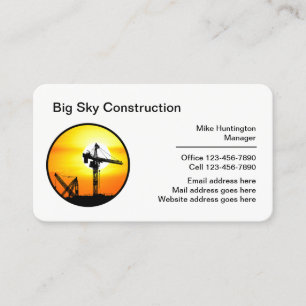 Modern Construction Business Cards Template