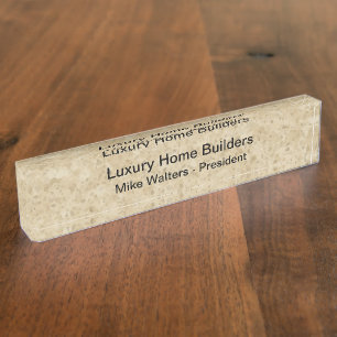 Modern Construction Executive Gift Nameplate