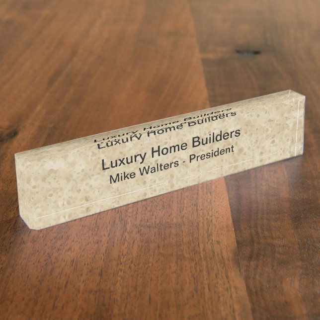 Modern Construction Executive Gift Nameplate (Side)
