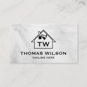 Modern Construction Handyman Carpenter Tools Busin Business Card
