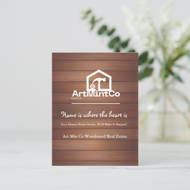 Modern Construction Handyman Carpenter Tools Wood  Postcard (Standing Front)