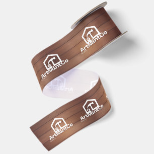 Modern Construction Handyman Carpenter Tools Wood  Satin Ribbon