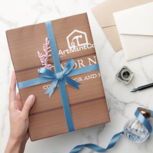 Modern Construction Handyman Carpenter Tools Wood Wrapping Paper
