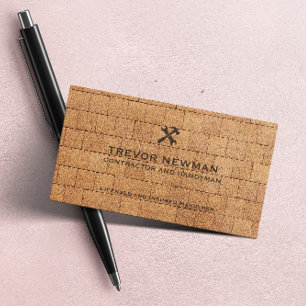 Modern Construction Handyman Tool Brick Wall Business Card